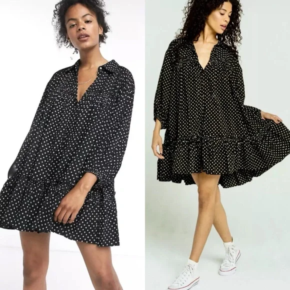 Free People | Dresses | Free People Full Swing Mini Dress In Floral Polka  Dot | Poshmark